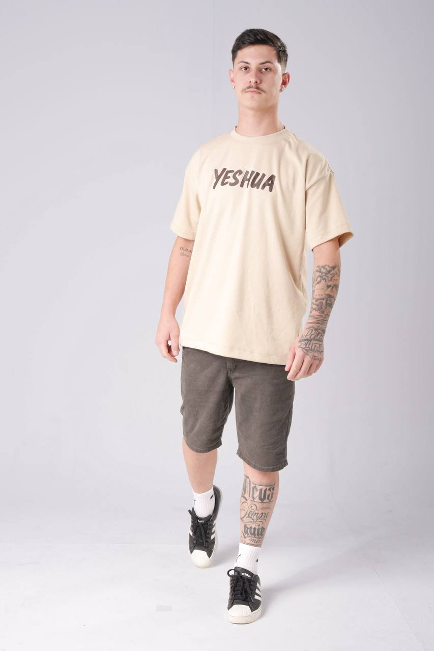 Camiseta Masculina (OVERSIZED) Leão Yeshua (ESTAMPA FRENTE E