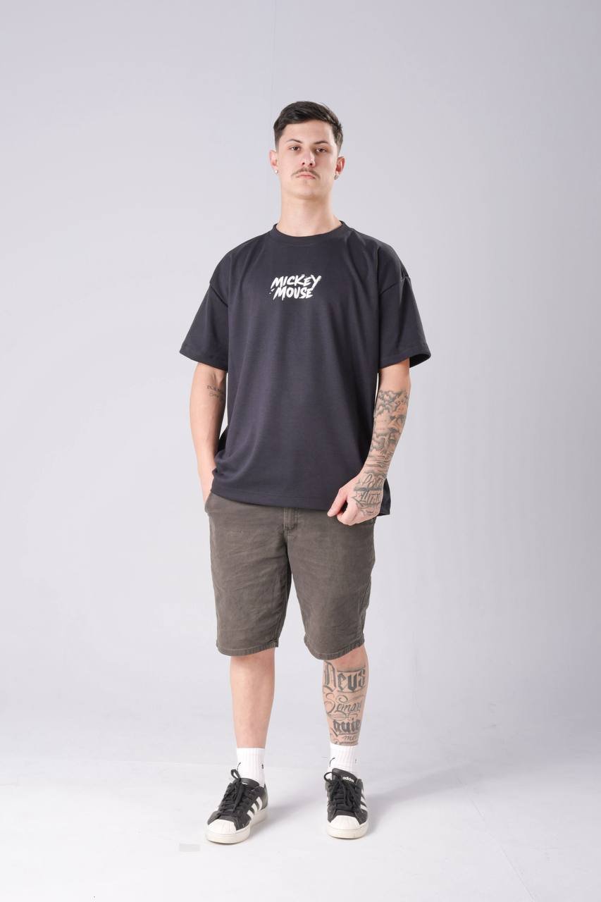Camiseta Masculina (OVERSIZED) Mickey Mouse (ESTAMPA FRENTE E