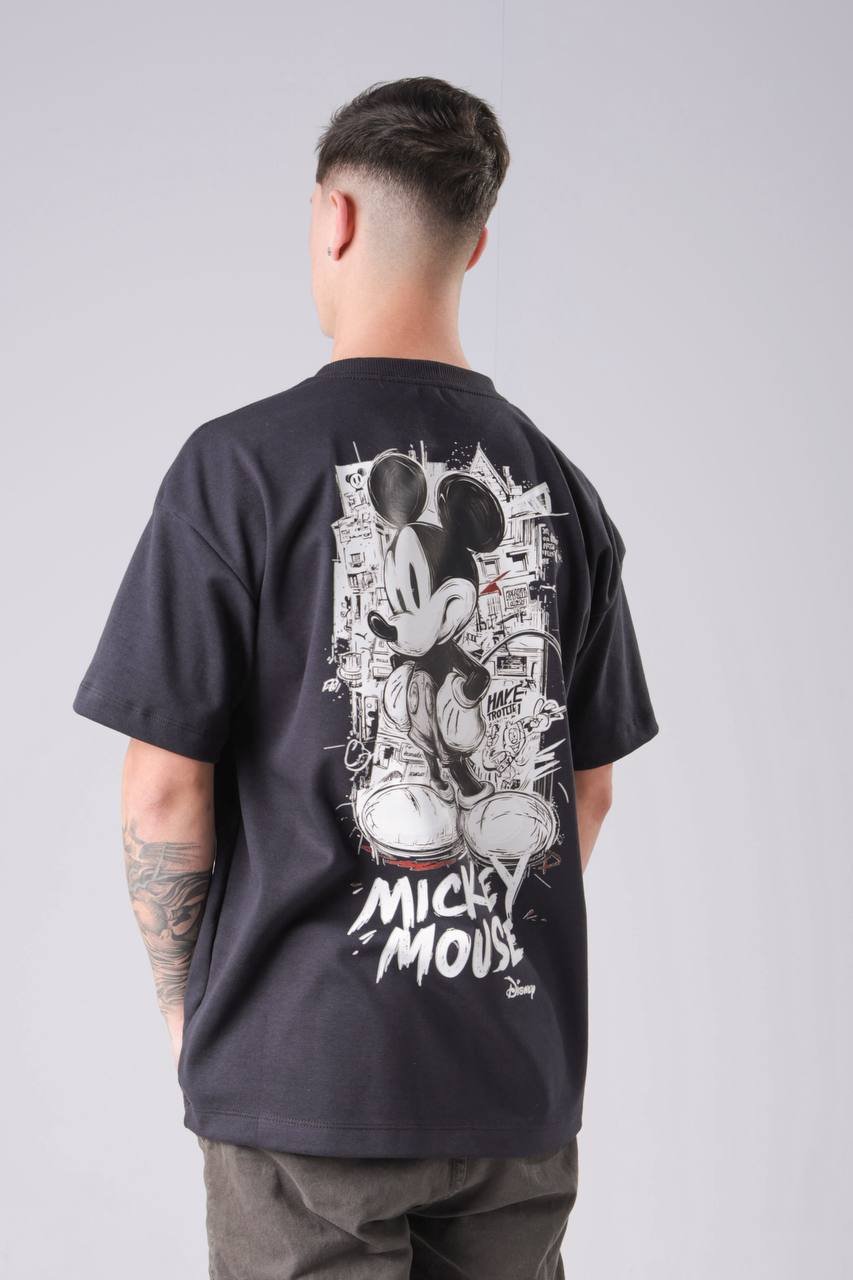 Camiseta Masculina (OVERSIZED) Mickey Mouse (ESTAMPA FRENTE E
