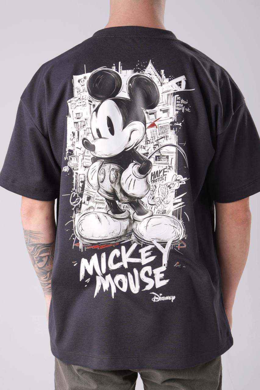 Camiseta Masculina (OVERSIZED) Mickey Mouse (ESTAMPA FRENTE E
