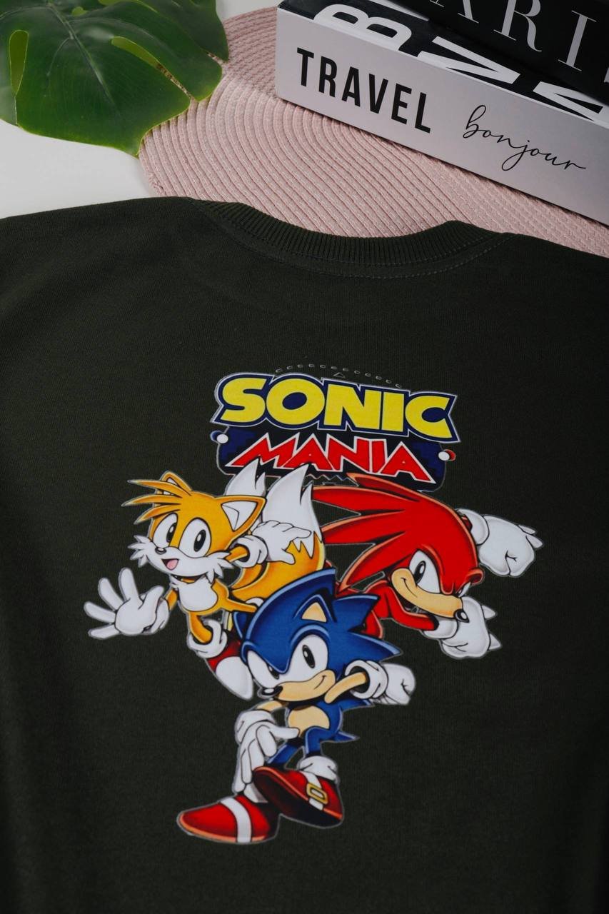 Camiseta Oversized INFANTIL UNISSEX Sonic (ESTAMPA BOLSO E COSTAS